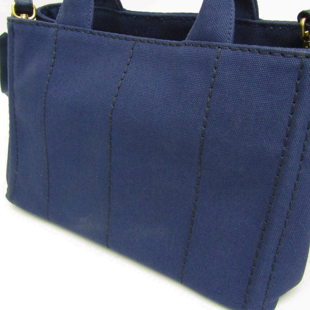 PRADA Blue Canvas Shoulder Bag - Picture 5 of 13